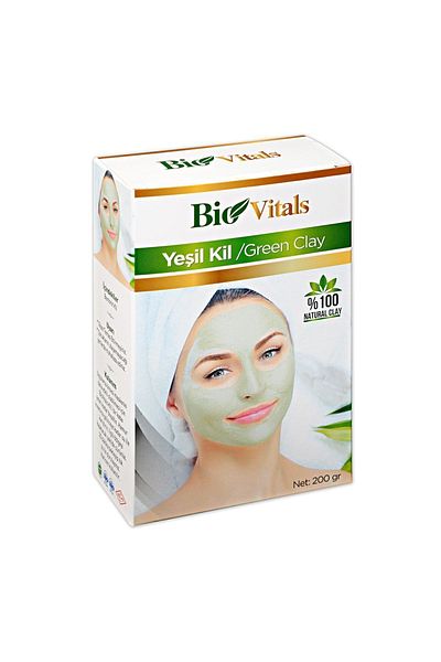 Bio Vitals Skin Dirt Oil and Make-up Residues Cleansing Green Clay Mask 200 Gr