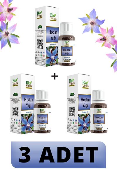 Bio Vitals Borage Oil - 50ml, 3 PCS
