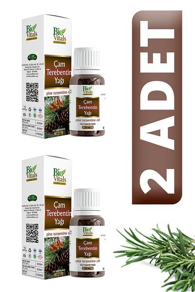 Bio Vitals 2 Pieces 50 ml Pine Turpentine Oil