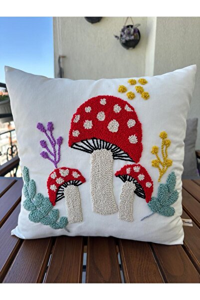 punchatolyem Punchhatolyesii Mantar Desen Kırlent Kılıfı Punch (PANCH)el Yapı...