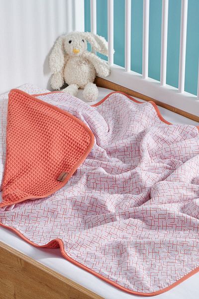 forumcotton Baby Musselin Pique Orange Natur Baumwolle