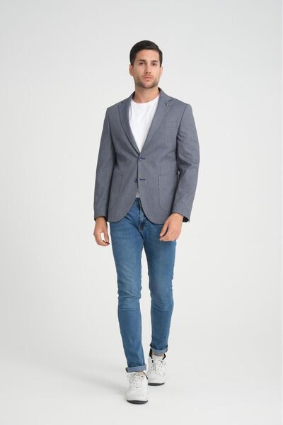 Luisero Çizgili Erkek Blazer Spor Ceket-1451