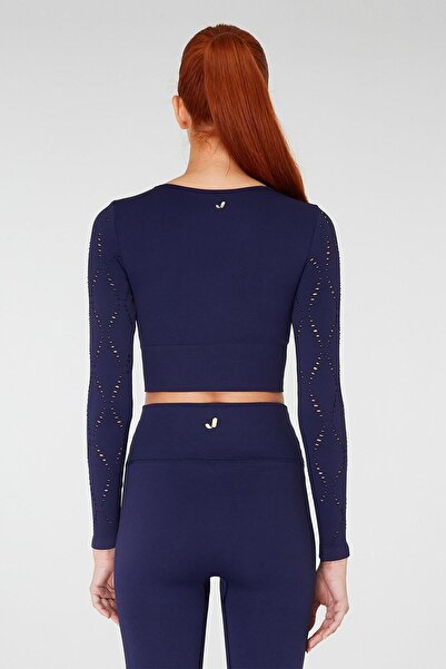 Jerf Неаполско горнище с дълъг ръкав Econyl в тъмно синьо