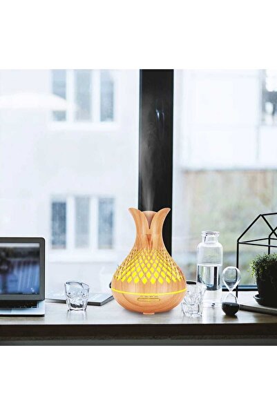 BigSale Hava Nemlendirici Aromatik Oda Kokusu Difüzörü Buhar Ultrasonik 7 Renk Led Işıklı 500 ml