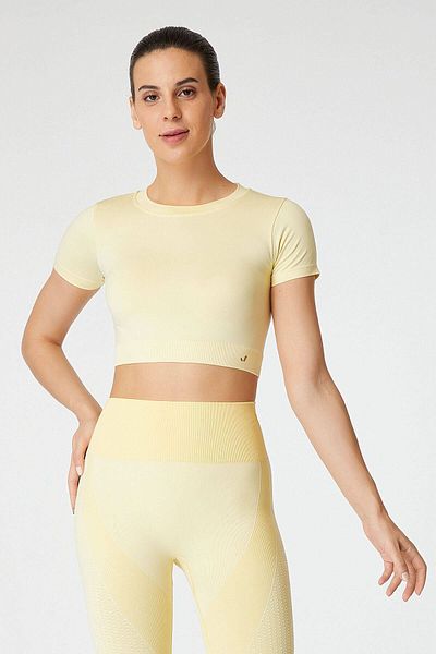Jerf Captiva Μαλακή υφή & Ευέλικτο Crop Top Yellow