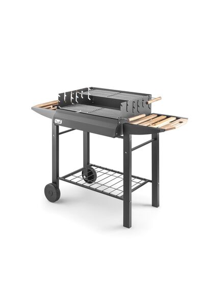 the favilla Grillchi Standlı Yükseklik Ayarlı Çift Izgara Barbekü Mangal