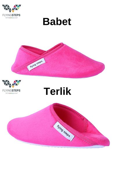 Flyingsteps Papuci de interior Bab&ter cu talpă anti-alunecare pentru femei Pantofi de acasă Panduf 801201