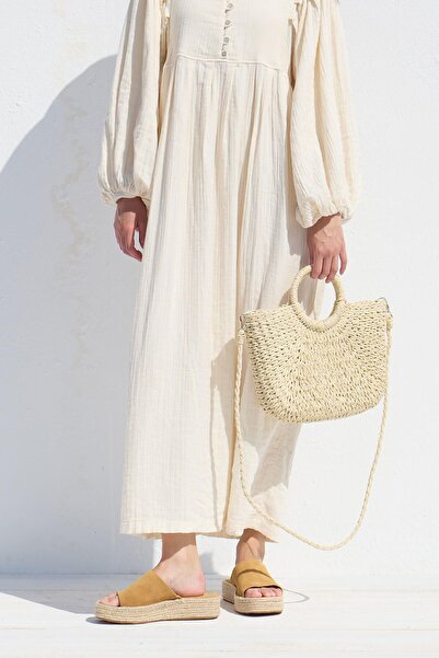 Manuka Beige Straw Handbag