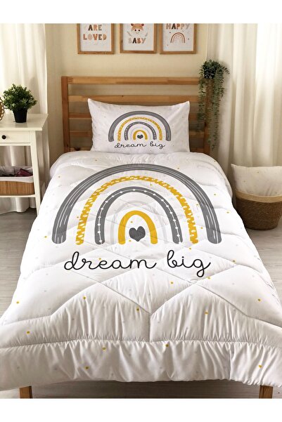 Evmila Двосторонній ковдра з візерунком веселки - односпальний комплект для с...