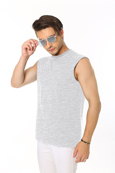 CHEISU Мъжка тениска с кръгло деколте Carmelange - 100% памук, без ръкави