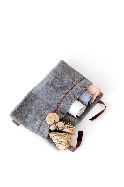 HAMUR Practical Hanging Organizer Baby Stroller Crib Edge Wellsoft Organizer Gray