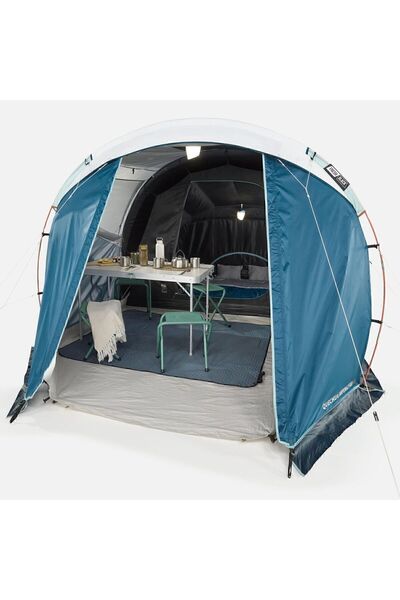 Decathlon Quechua 4 Kişilik Kamp Çadırı - 1 Odalı - Arpenaz 4.1 Fresh & Black