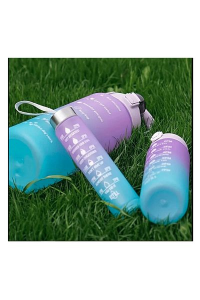 AYLA STAND 2 Size Water Bottle - Straw and Colored Water Bottle