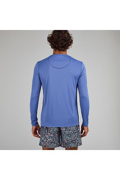 Decathlon Ανδρικό μακρυμάνικο μπλουζάκι για σέρφινγκ με προστασία UV - Μπλε - Νερό