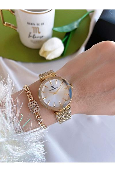 Daniel Klein Steel Cord 30 Mt Water Resistant Women's Wristwatch + Bracelet Bdk.10629.2