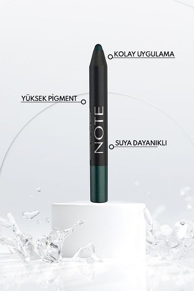 NOTE Jumbo Green Eyeshadow Pen - Water Resistant, Sparkling 04 Emerald