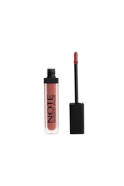 NOTE Mattemoist Lipgloss Semi Matte Satin Finished Liquid Lipstick 413 Coral Touch - Brown