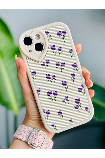 Go Aksesuar حافظة سيليكون مرنة بتصميم مطلي متوافق مع هاتف Iphone 13 -14