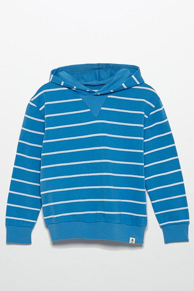 for you kids Striped Hooded Jogger Blue Bottom Top Suit