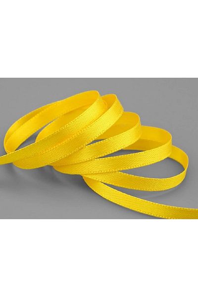 Nikah Şekeri Market 6mm Yellow Satin Ribbon 23 Meters