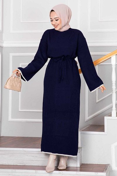 EBRUTESETTÜR Etamine Embroidered Ribbed Knitwear Dress