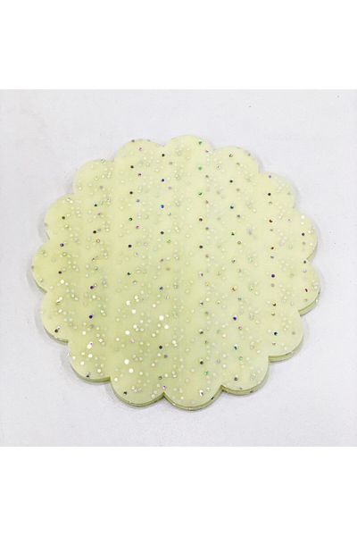 Nikah Şekeri Market Organza Stone Tulle Cream 22 cm Στιγμιαία κομμένη 100 τεμάχια