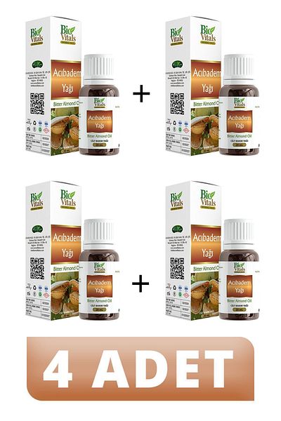 Bio Vitals 20 ml 4 PCS Bitter Almond Oil