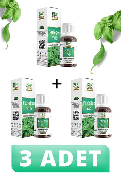 Bio Vitals 20 ml Basil Oil - 3 PCS