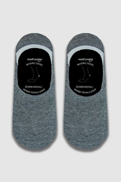Neşeli Çoraplar Set of 6 Gray Ballerina Socks