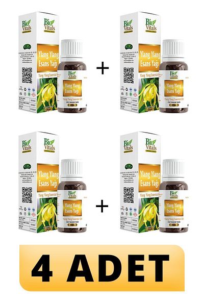 Bio Vitals Ylang Ylang Essence Oil - 20ml 4 PCS