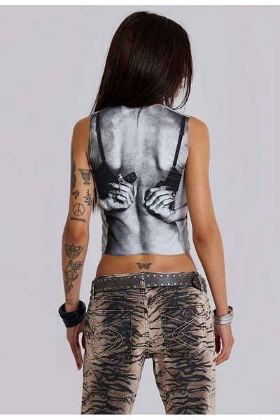 VOG PLUS Vibegaia Back Printed Crop Jl