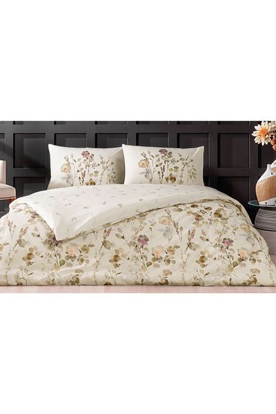Taç Σετ Παπλωματοθήκη μονόχρωμη Nina Beige Ranforce