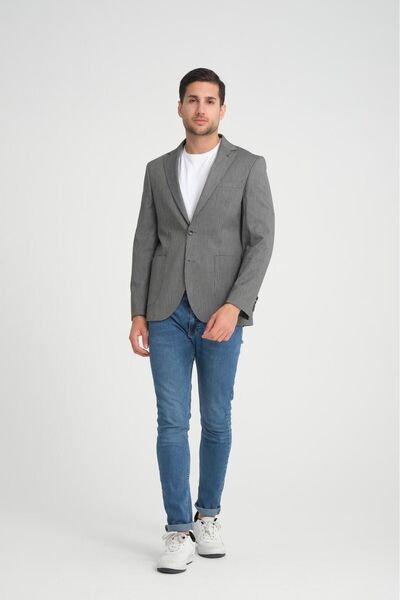 Luisero Çizgili Erkek Blazer Spor Ceket-1451