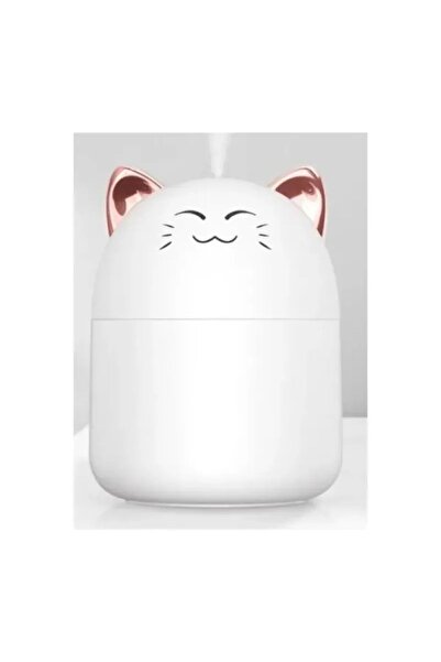 CARNIVAL LAND USB Ledli gece lambası Taşınabilir Hava Nemlendiricisi gülen Kedi Tasarımlı Buhar Makinesi