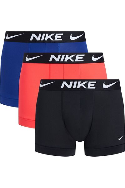 Nike Men's Blue-Black-Red Boxers with Brand Logo and Elastic Band Suitable for Daily Use 0000KE1156-GHC
