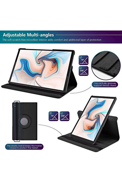 TEKNETSTORE Samsung Galaxy Tab A9+ Plus 11 Inch Tablet Compatible 360 Rotating Pu Leather Case Set Sm-x210
