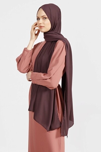 Differenza Krep Şal Koyu Mürdüm