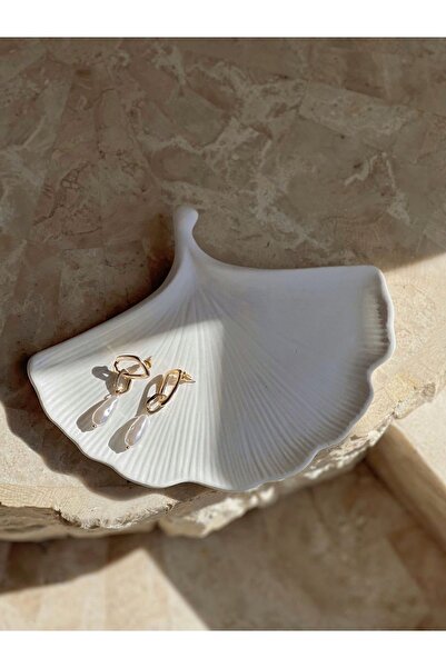 Genel Markalar Ayme Decoration Yaprak Görünümlü Tabak | Beyaz