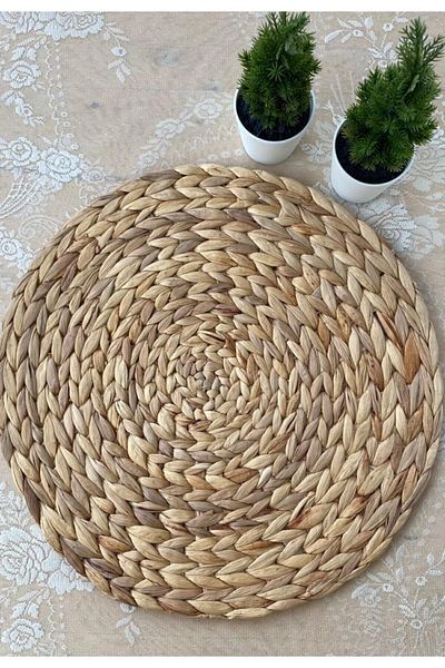 Balsa Grup Καφέ Χειροποίητο Χοντρό Πλεκτό Ψάθινο Μπαμπού American Service