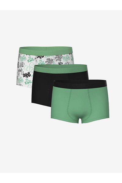 LC Waikiki Σετ μπόξερ για αγόρια LCW DREAM 3 τεμαχίων - Λευκή εκτύπωση