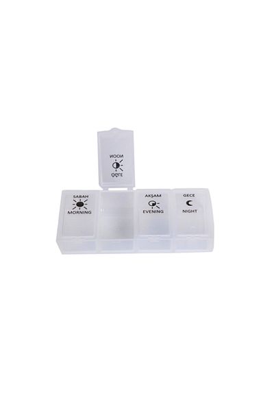 Ligorix 4 Compartment Daily Medicine Storage Box