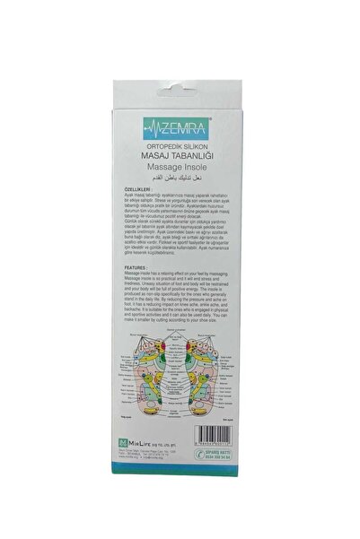 ZEMRA Tabanlık, Masaj Tabanlığı, Ortopedik Tabanlık, Silikon Masaj Tabanlığı Kesilebilir Unisize-erkek