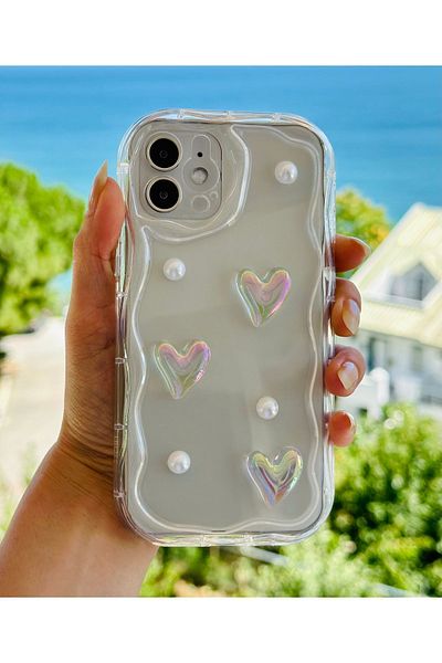 Go Aksesuar حافظة سيليكون مرنة بتصميم لؤلؤي خاص متوافقة مع هاتف Iphone 12 و12 Pro