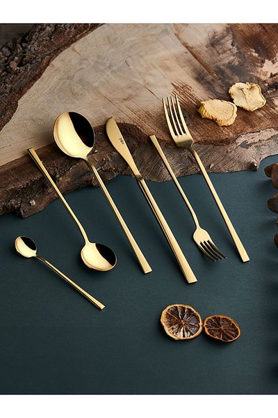 FALEZ Mosi Gold 36 Pieces - Fork, Spoon and Knife Set