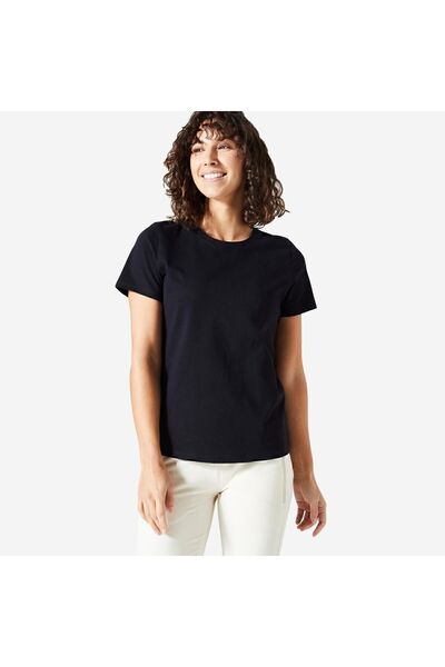 Decathlon Kadın Siyah Regular Spor Tişörtü 500 Essentials - Fitness