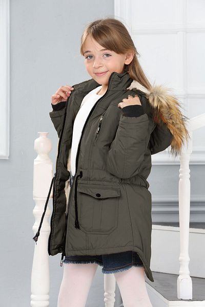 Asortik Kids Girl - Water and Windproof Winter Long Coat