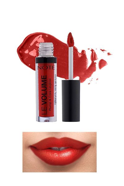 NOTE 06 Hearthbreaker Red Lipgloss - Le Volume Plump & Care Moisturizing Lip Gloss