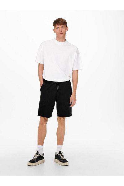 Only & Sons Ceres Sweat Shorts Noos Men's Black 2 Sea Shorts 22019490 -02
