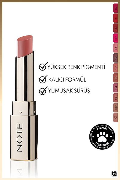 NOTE Iconic Matte Lipstick Lasting Matte Lipstick 108 Dreamer - Pink