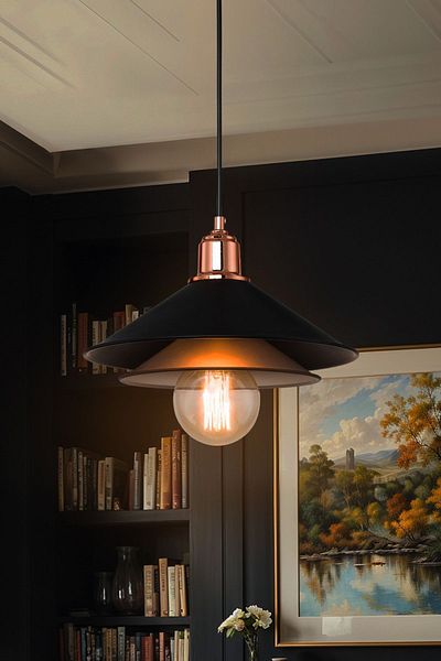 AG LightDesign Black Smoke Lamp - Chandelier Pendant Lamp, for Living Room, Kitchen, Hallway and Bedroom
